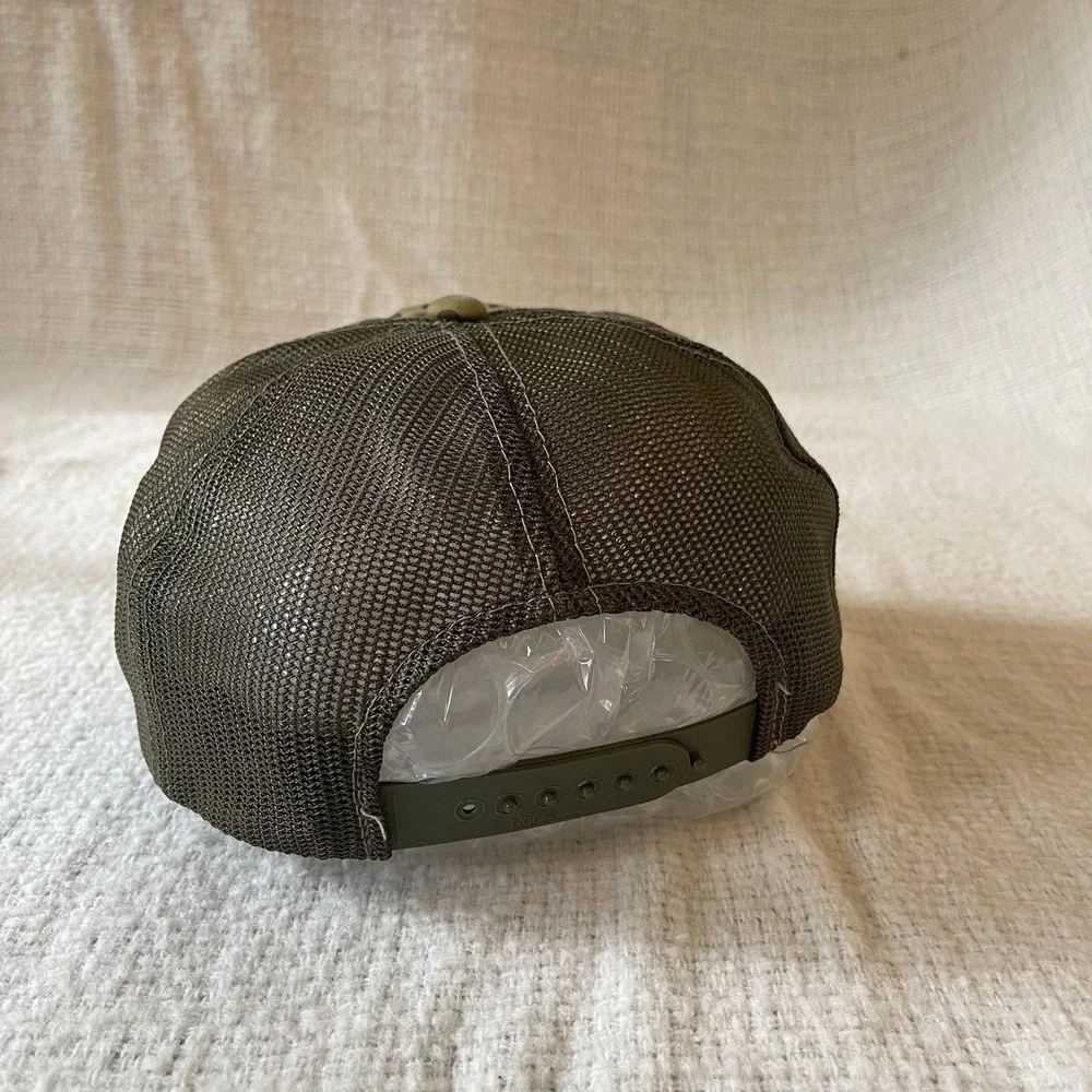 Vintage Camo Mens Hat‎ Cap Snapback Brown Green Hunting Fishing Trucker Cap